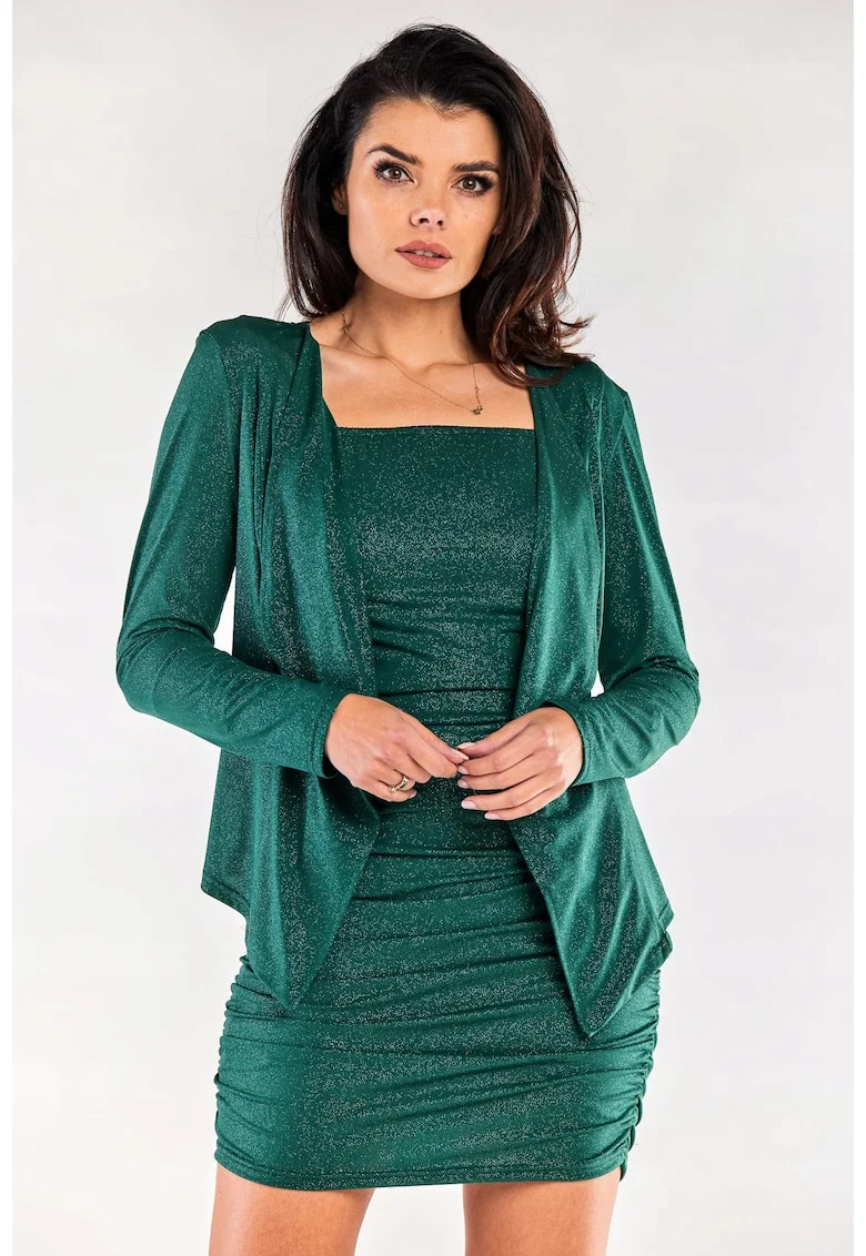 Cardigan femei,  verde butoi, Verde