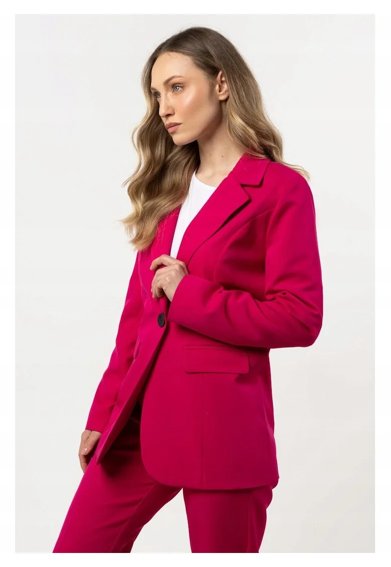 Set Sacou Femei,  A714, Fucsia, 95% Poliester, Fucsia