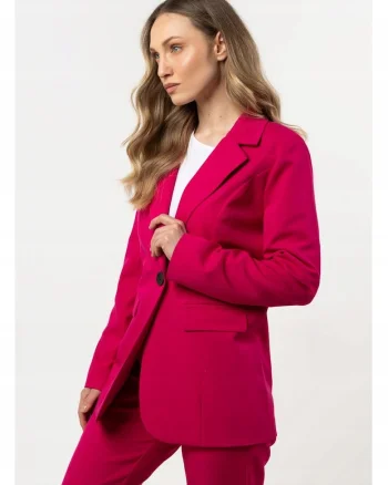 Set Sacou Femei,  A714, Fucsia, 95% Poliester, Fucsia
