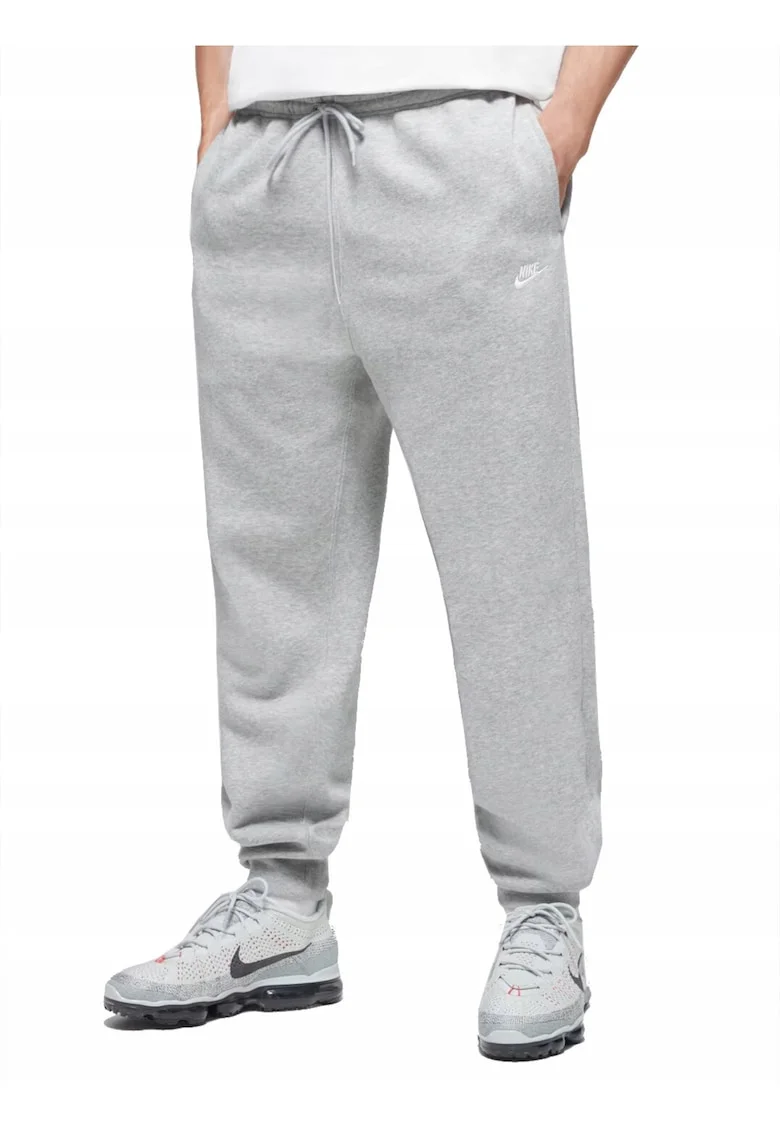 Pantaloni de trening cu logo si snur de ajustare, Gri
