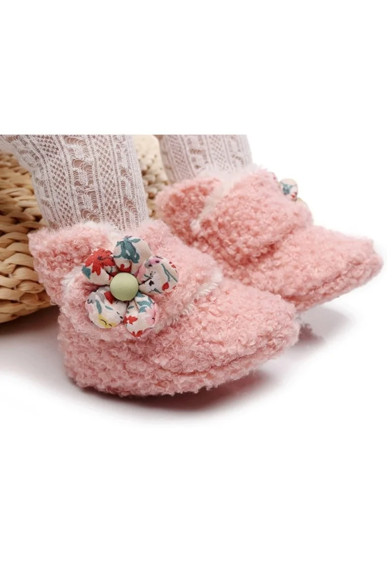 Cizmulite Floricica, SuperBaby, Model AL 24871, 3-6 luni, Fete, Roz,