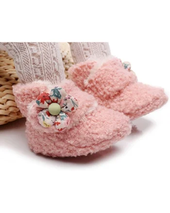Cizmulite Floricica, SuperBaby, Model AL 24871, 3-6 luni, Fete, Roz,