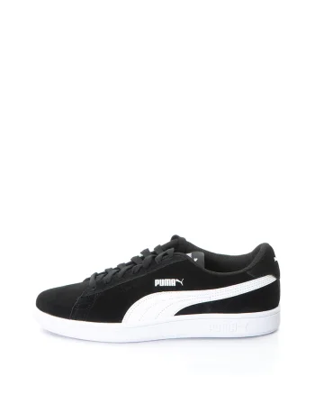 Pantofi sport de piele si piele intoarsa Smash v2, Negru/Alb
