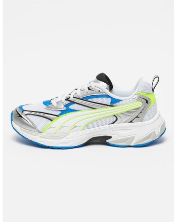 Pantofi sport low cut Morphic, Alb/Albastru/Argintiu