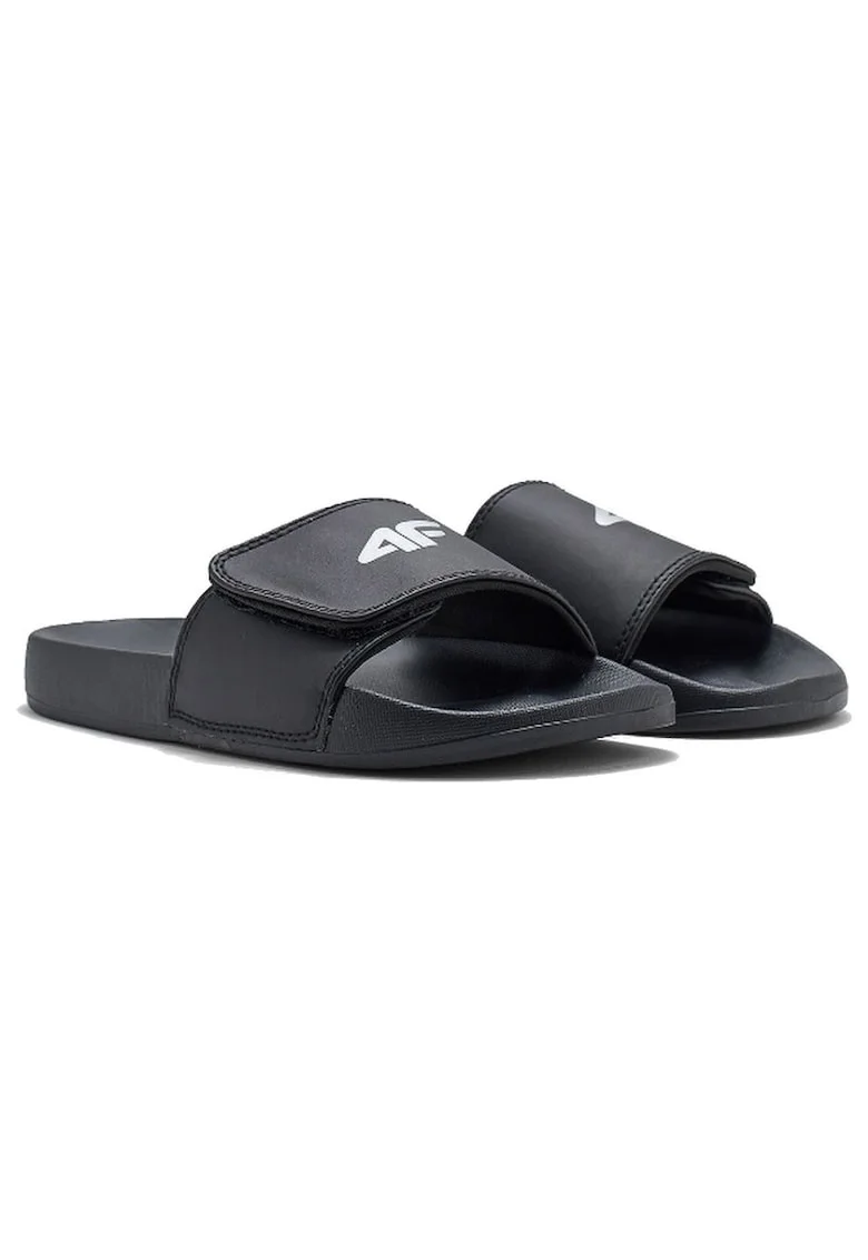 Papuci pentru copii  M012, spuma EVA, inchidere cu velcro, negru