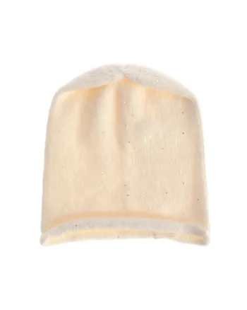 Caciula bej cu strasuri delicate