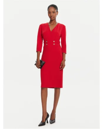 Rochie de cocktail  rosu, fabrica usoara