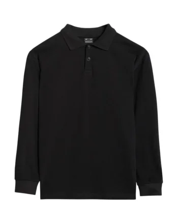 Tricou copii  maneca lunga, negru, lifestyle