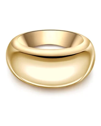 Inel placat cu aur galben de 14 K, Auriu