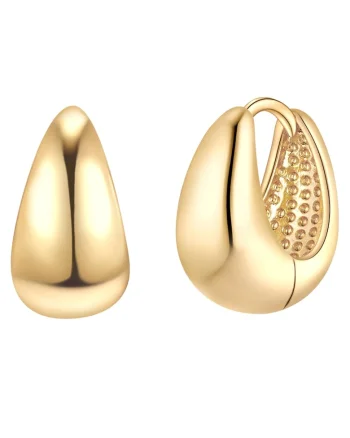 Cercei placati cu aur de 14K, Auriu