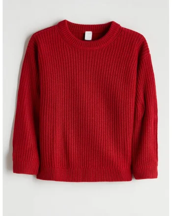 Pulover regular fit, Rosu