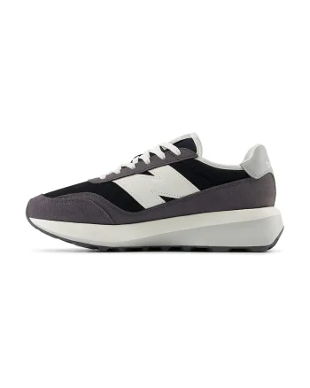 Pantofi sport cu talpa wedge si garnituri din piele intoarsa, Alb murdar/Gri inchis