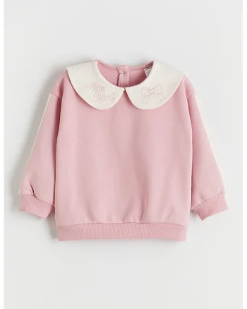 Bluza de trening Peter Pan, Alb murdar/Roz prafuit