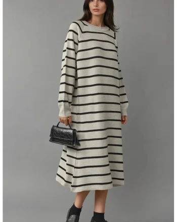 Rochie tricotata,  bej, tricot,