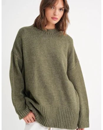 Pulover dama  verde, One Size