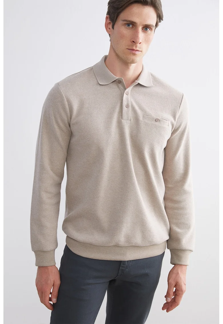 Pulover polo uni, Maro nisip