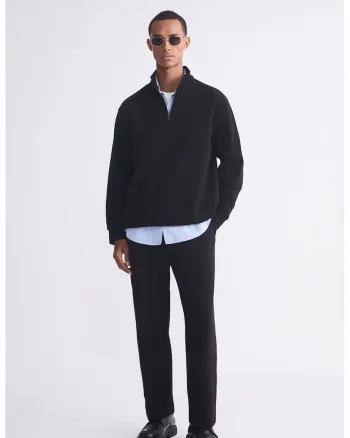 Pantaloni regular fit de trening cu snururi, Negru