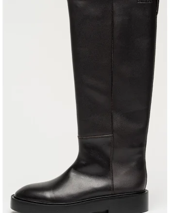 Cizme din piele Concave, Negru