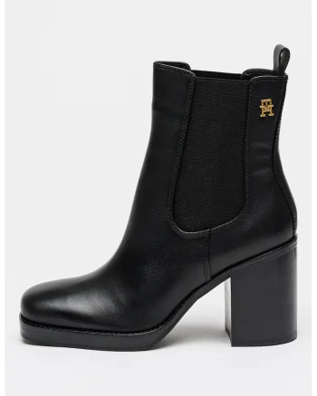 Botine Chelsea de piele, Negru