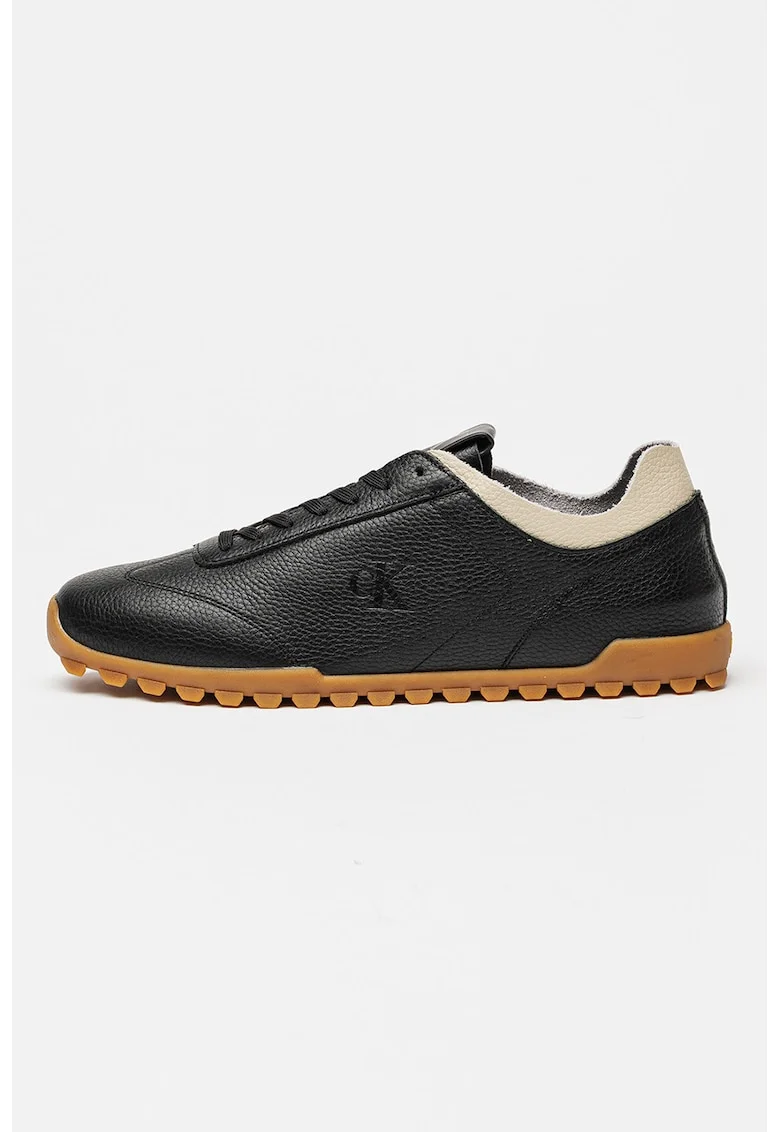 Pantofi sport cu garnituri din piele Runner, Negru