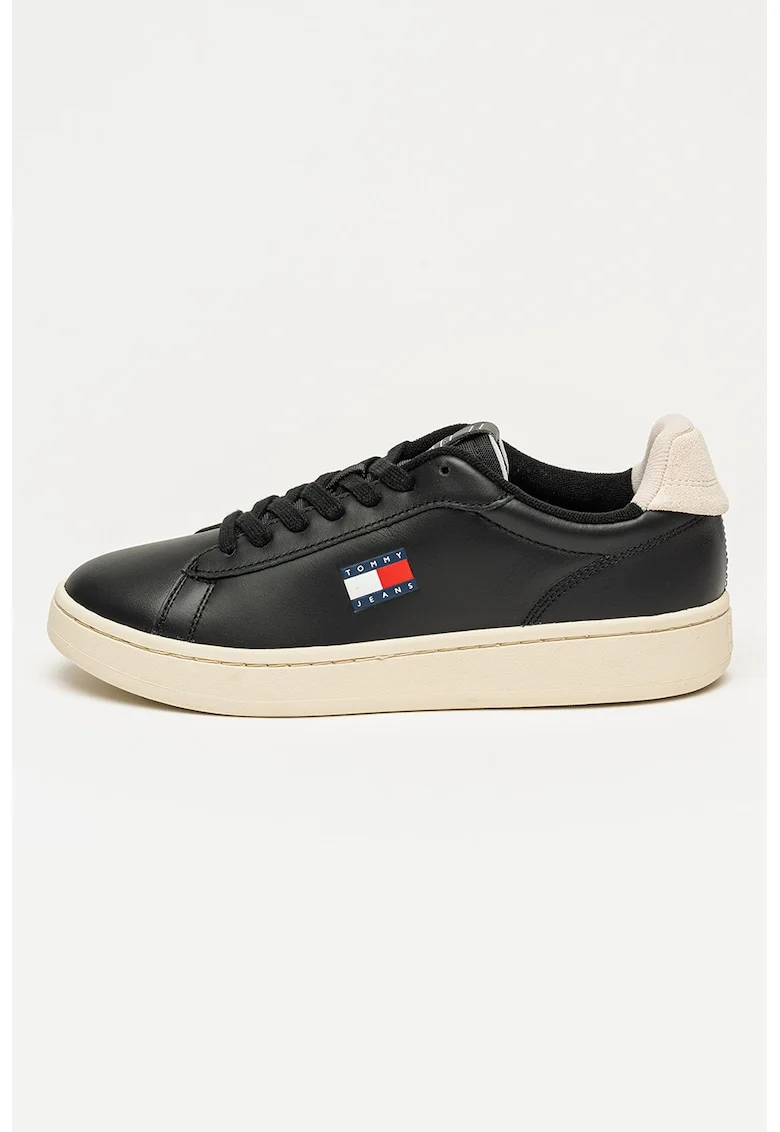 Pantofi sport din piele Archive Court, Negru