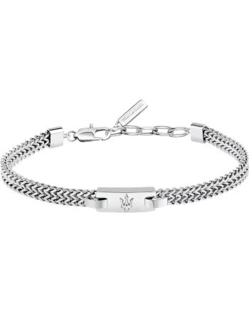 Bratara barbati  ajustabila 19+3cm inox argintiu