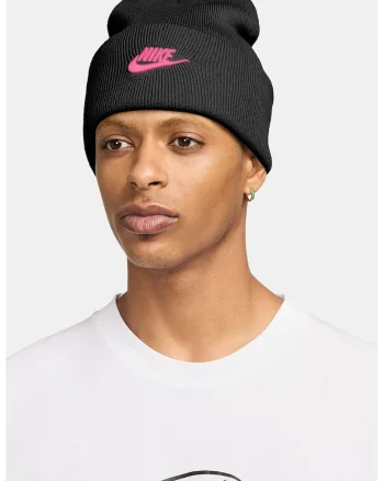 Caciula unisex cu logo brodat Peak, Rosu/Negru