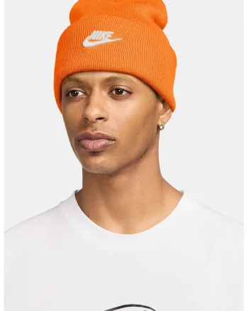 Caciula unisex cu logo brodat Peak, Portocaliu mandarina