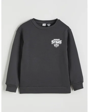 Bluza de trening cu imprimeu Brawl Stars, Gri antracit