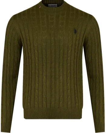 Pulover barbati BERT US40 173 005 000413 346, U.S Polo Assn, Bumbac/Casmir, Maro
