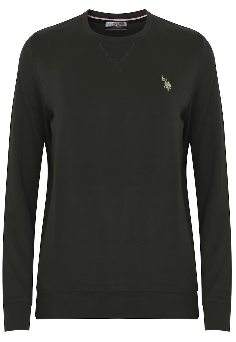 Bluza dama 387 66875 51930 248, U.S. Polo Assn, Kaki, Bumbac/Elastan