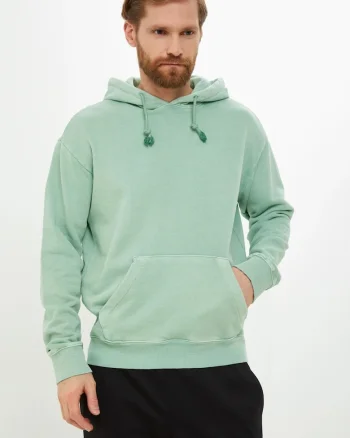 Hanorac barbati,  CL ND HOODIE H54452, verde, bumbac cu elastan, buzunar cangur