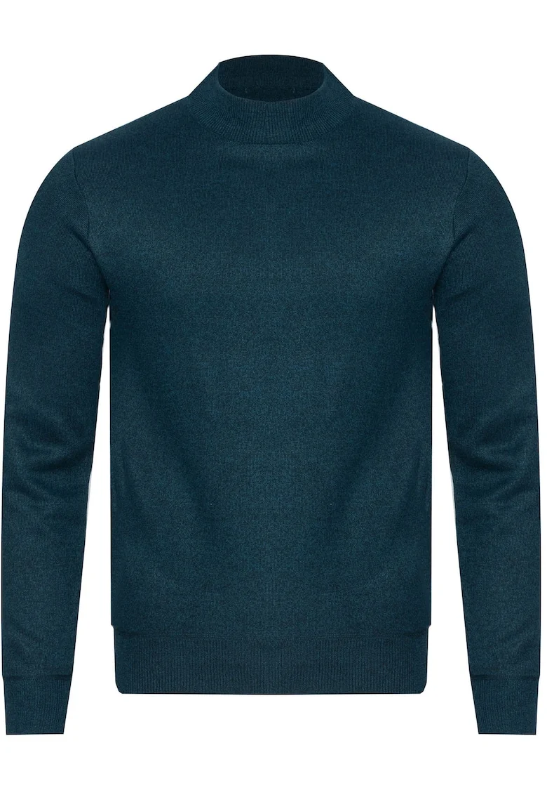 Pulover barbati,  N616, verde sticla, material acril-elastan-modal, croiala regulara