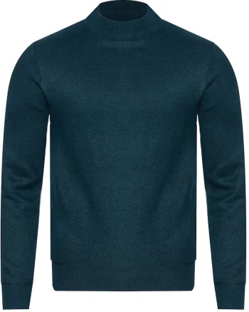 Pulover barbati,  N616, verde sticla, material acril-elastan-modal, croiala regulara