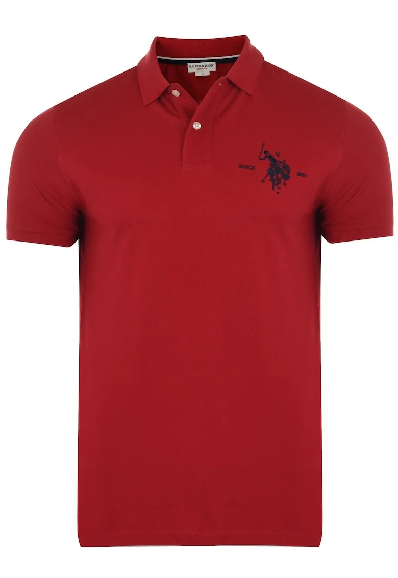 Tricou polo barbati  Salk, rosu, bumbac, Rosu
