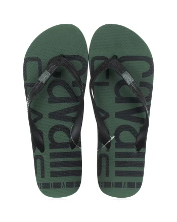 Slapi barbati,  D001075-B001, kaki/negru, utilizare zilnica