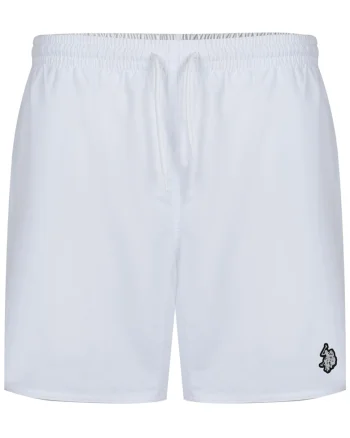 Pantaloni scurti de inot barbati,  poliester, alb