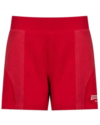 Pantaloni Scurti Dama,  VARSITY HR SHORT HS0372, Confortabili Si Usori, Ideali Pentru Activitati Fizice, Talie Elastica, Material Respirabil, Croi Slim, 100% Bumbac, Ideali Pentru Sala Si Alergare, L, Rosu