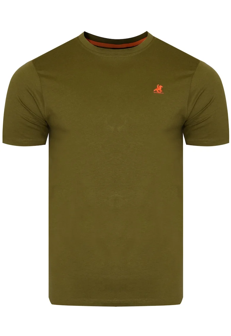 Tricou barbati, U.S. GRAND POLO, kaki, bumbac