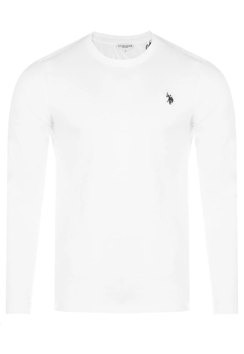 - Tricou barbatesc alb cu maneca lunga SARP, Alb