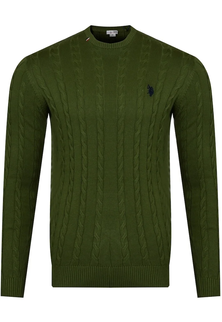 Pulover barbati Polo Bumbac, Verde, Verde