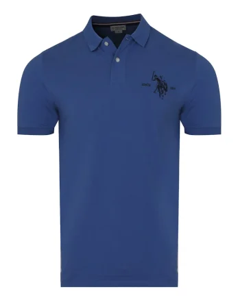 - Tricou polo SALK pentru barbati, albastru, Albastru