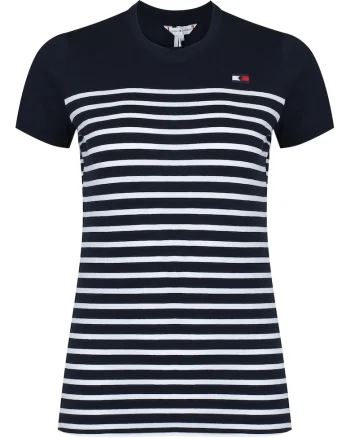 Tricou Damian Femei  Navy si Alb, Alb/Bleumarin