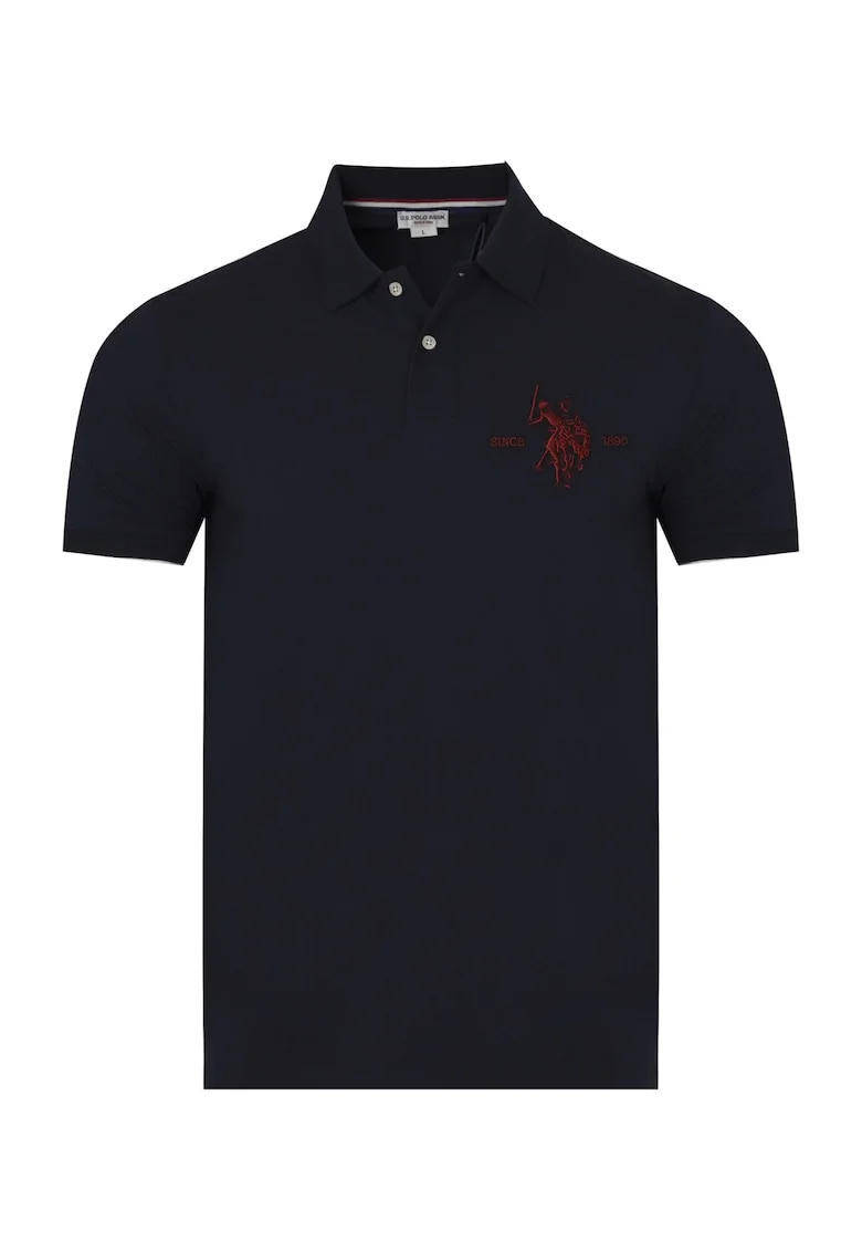 - Tricou polo pentru barbati SALK, Albastru inchis