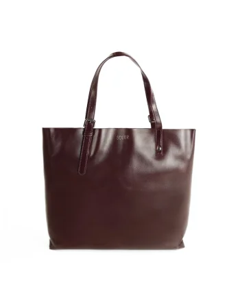 Geanta dama shopper din piele naturala  FL32 Tivora, format A4, compartimente duble, culoare bordo