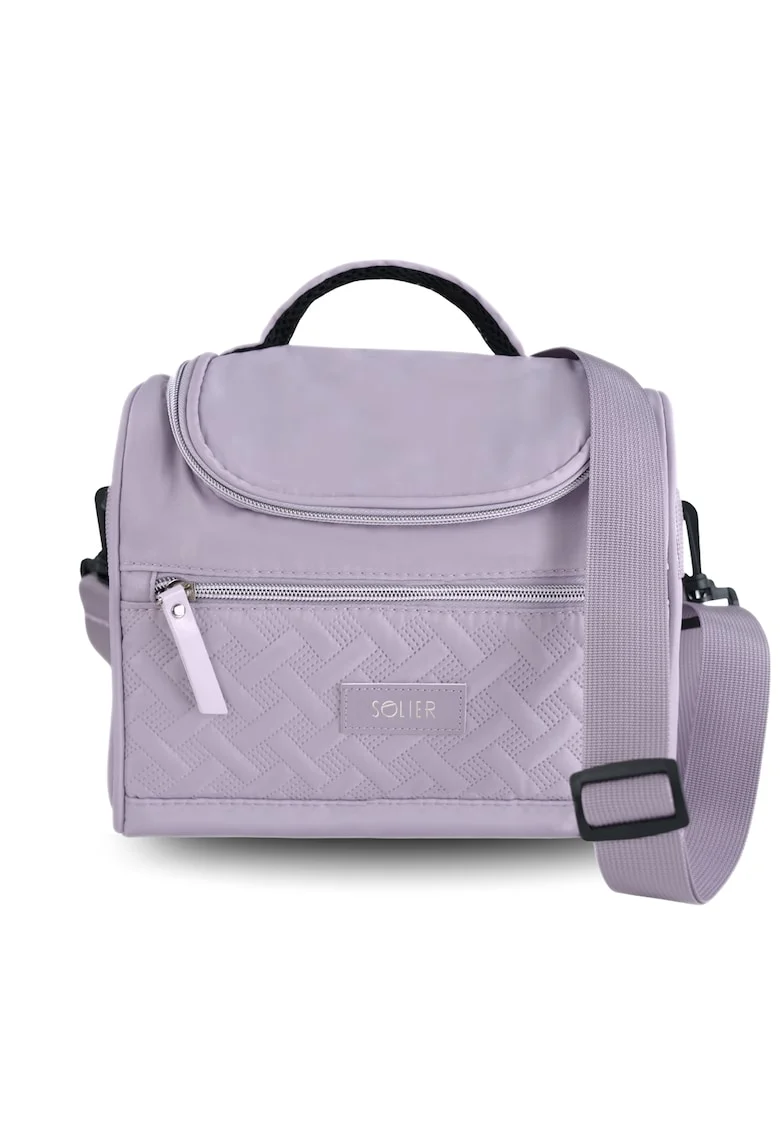 Geanta termica tip lunch box  LBS04, geanta termoizolanta eleganta, culoare violet