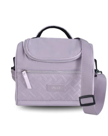 Geanta termica tip lunch box  LBS04, geanta termoizolanta eleganta, culoare violet