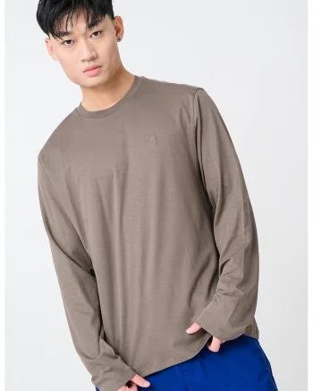 Bluza uni din bumbac, Maro inchis