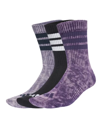 Set de sosete lungi unisex cu aspect decolorat - 3 Perechi, Alb/Mov inchis