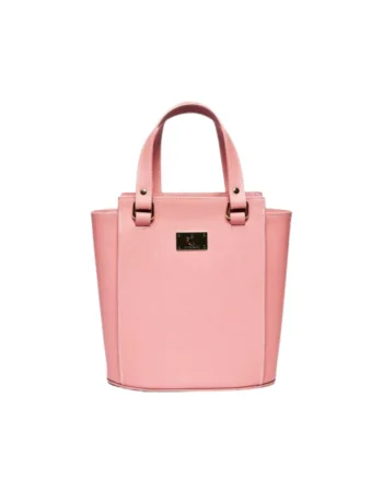 Geanta dama piele,  Elisabeth 8, roz, 25x14x27 cm